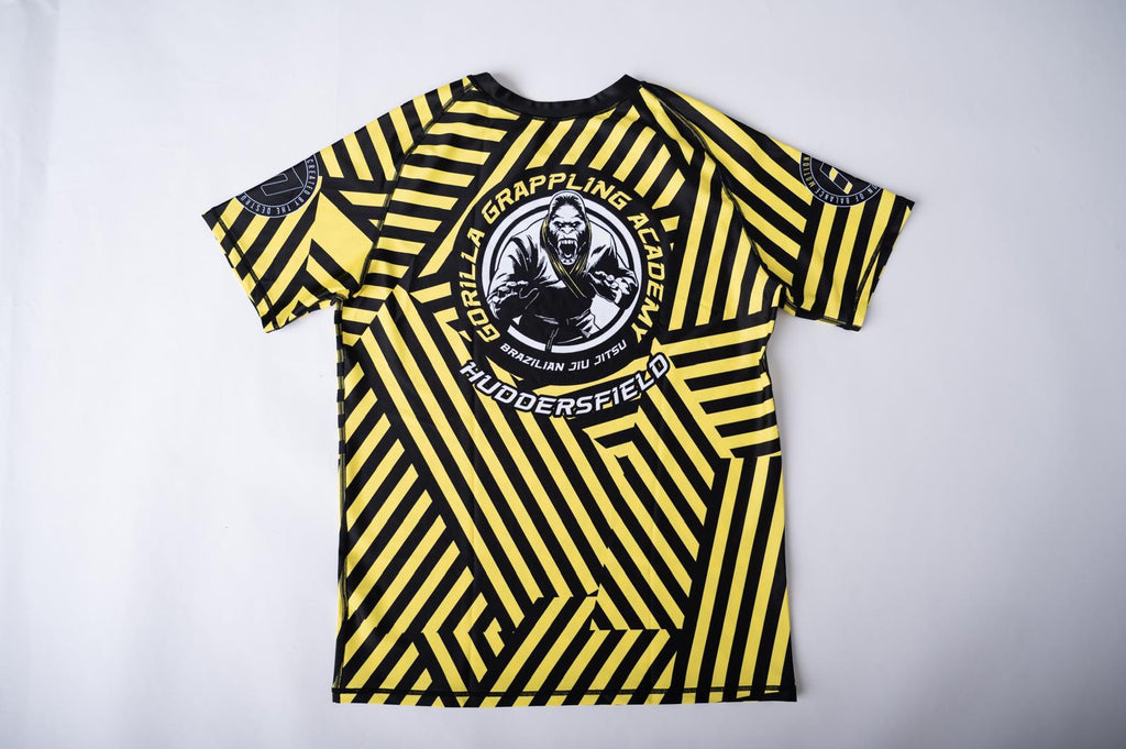 Gorilla Grappling Academy Yellow Yamato Rash Guard Adult