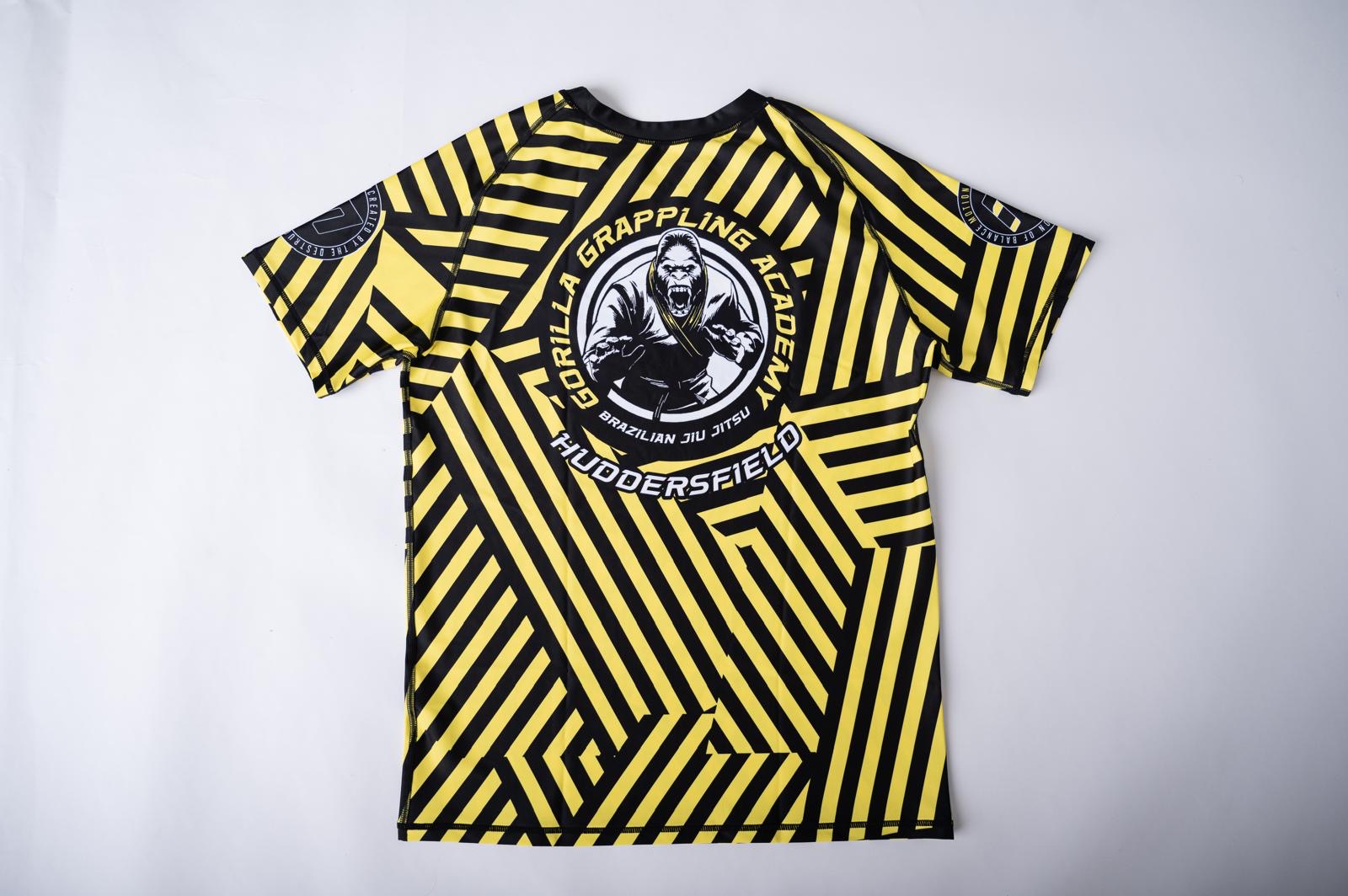 Gorilla Grappling Academy Yellow Yamato Rash Guard Adult