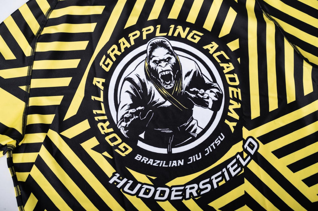 Gorilla Grappling Academy Yellow Yamato Rash Guard Kids