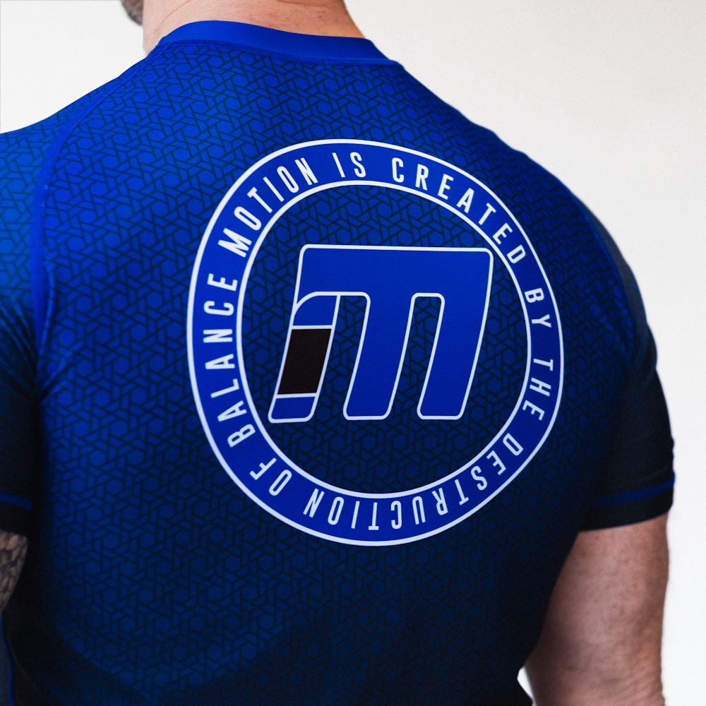 BLUE RANKED RASH GUARD