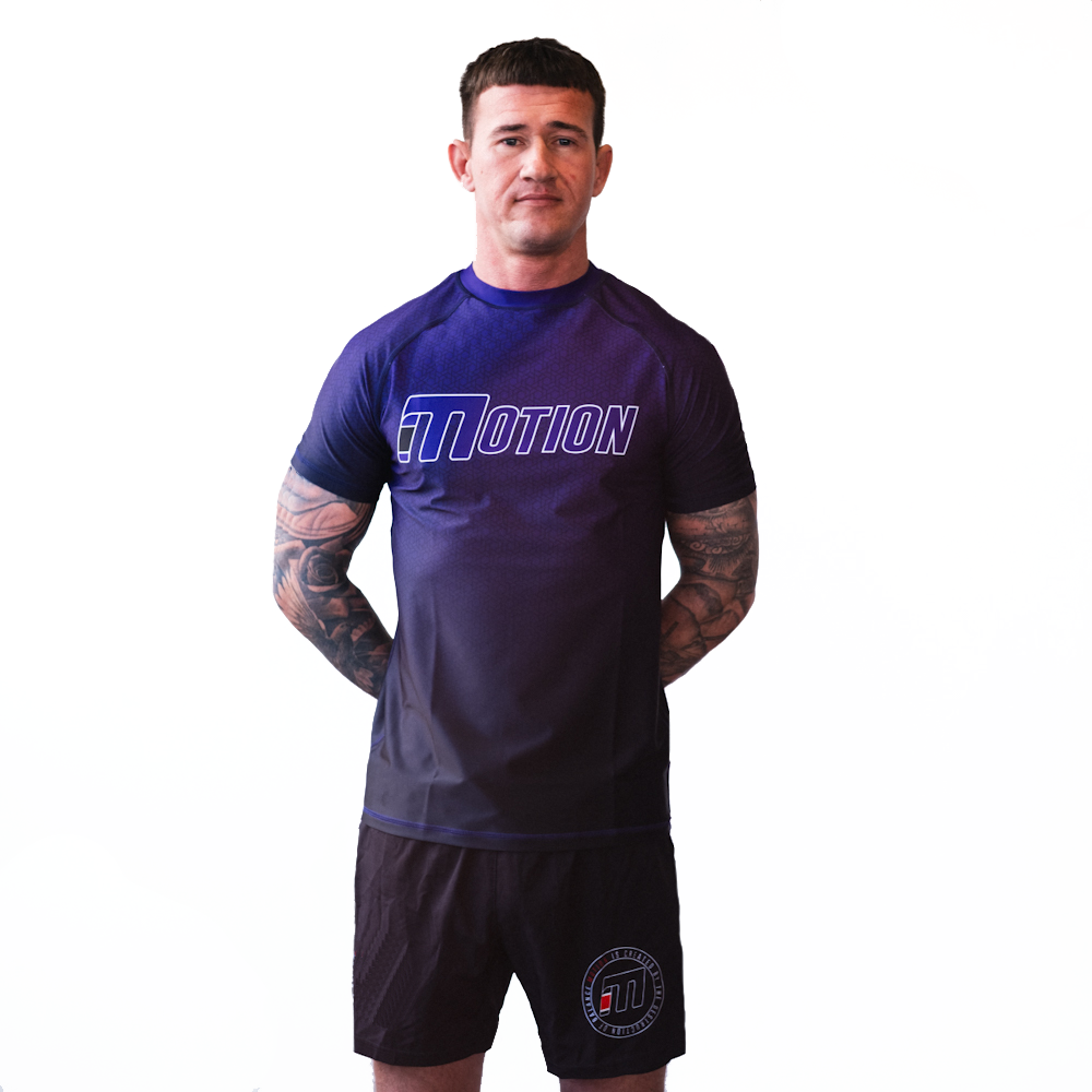 PURPLE RANKED RASH GUARD