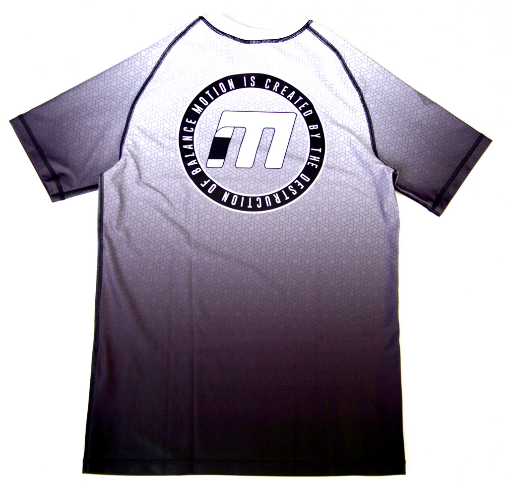 WHITE RANKED RASH GUARD