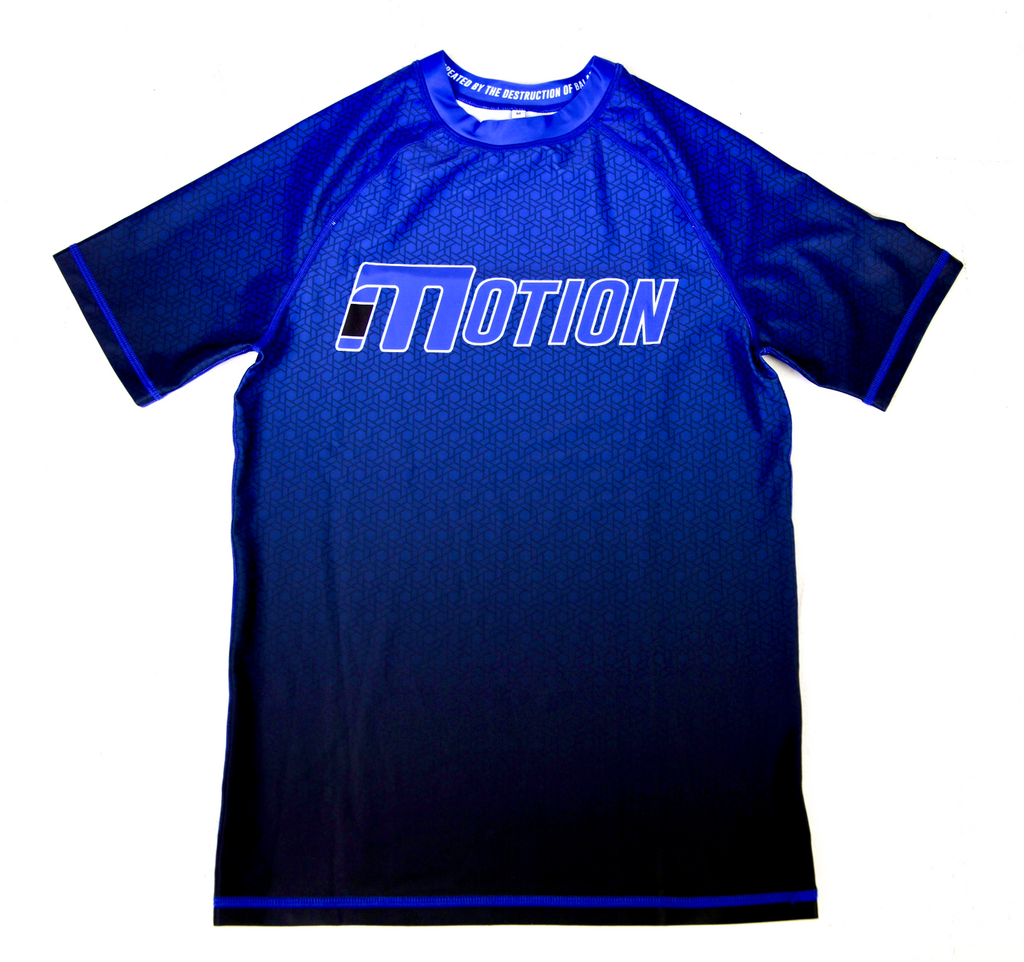 BLUE RANKED RASH GUARD